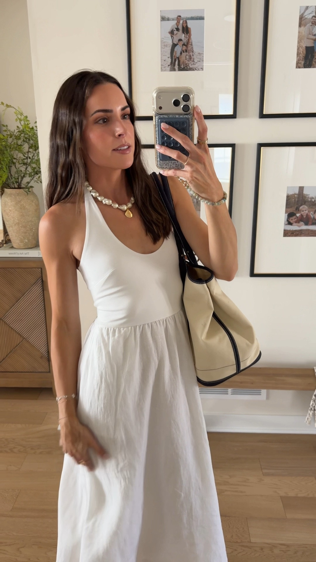 Sized down to XS in this white halter linen dress! On sale rn! 🤍🤍 
Sandals: true to size

#LTKSaleAlert #LTKootd #LTKgrwm