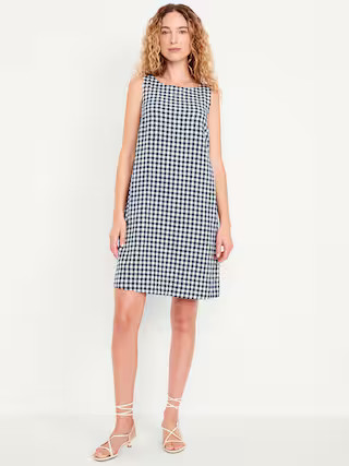 Linen-Blend Mini Shift Dress | Old Navy (US)