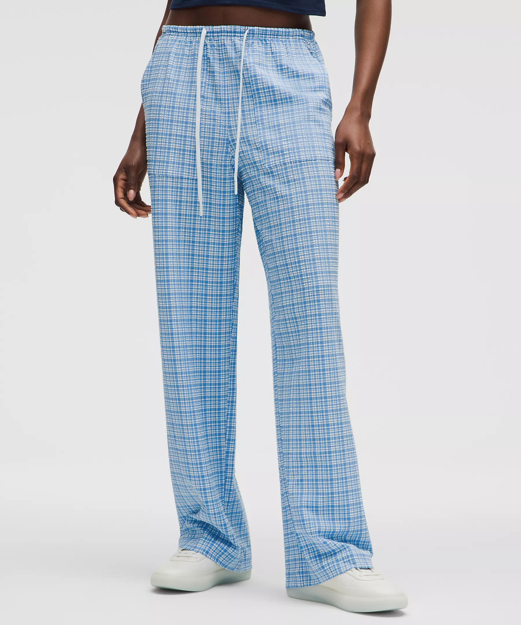 Seersucker Check Mid-Rise Pull-On Pant | lululemon (CA)