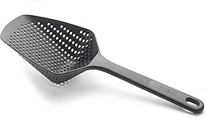 Joseph Joseph Scoop Colander Strainer Slotted Spoon, Large, Black | Amazon (US)