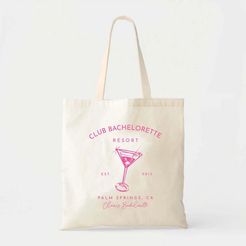 Club Bachelorette Martini Tote - Pool Bachelorette - Hangover Kit Bag - Bachelorette Tote - Marti... | Etsy (US)
