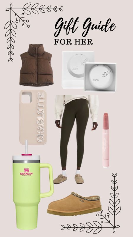 Gift guide for her
Cropped vest, pura diffuser, tarte lip gloss, Stanley cup, Ugg slippers, phone case 

#LTKsalealert #LTKSeasonal #LTKHoliday