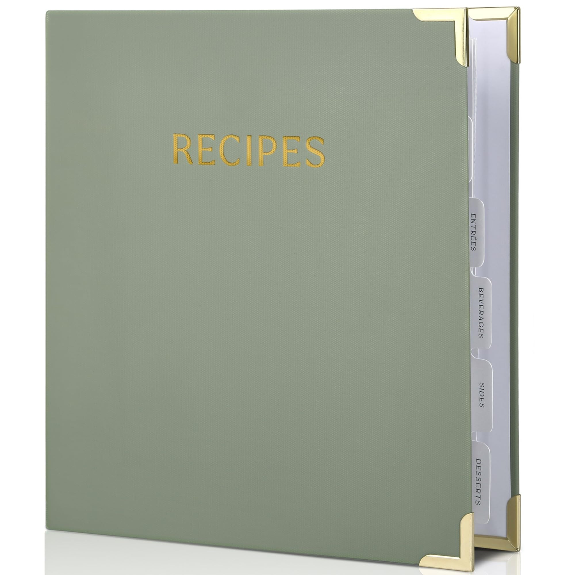 Aesthetic Recipe Binder with Polyester Waterproof Cloth Cover - The Perfect Recipe Book with Plas... | Amazon (US)