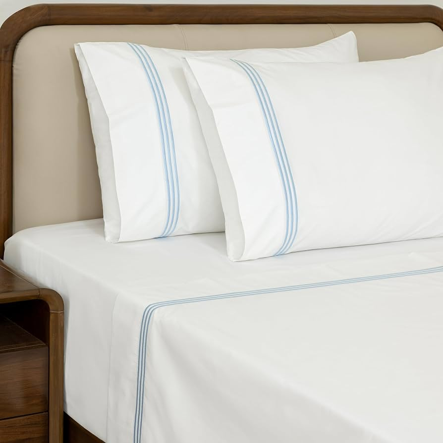 Dreamology Cotton Percale Sheets,King Size,100% Cotton Percale Sheets Set | Amazon (US)