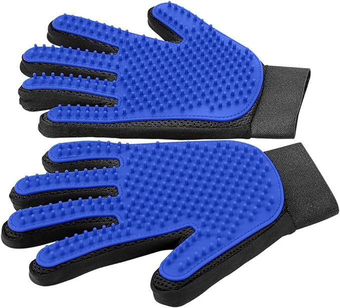[Upgrade Version] Pet Grooming Glove - Gentle Deshedding Brush Glove - Efficient Pet Hair Remover... | Amazon (US)