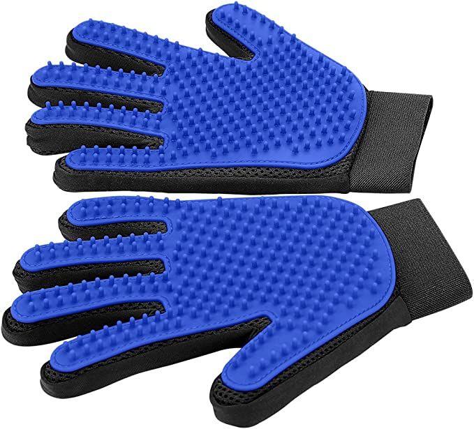 [Upgrade Version] Pet Grooming Glove - Gentle Deshedding Brush Glove - Efficient Pet Hair Remover... | Amazon (US)