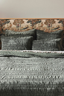 Lustered Velvet Alastair Quilt | Anthropologie (US)