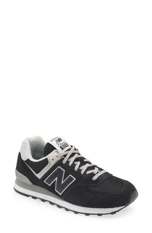 New Balance Gender Inclusive 574 Classic Sneaker in Black/white 001 at Nordstrom, Size 9.5 | Nordstrom