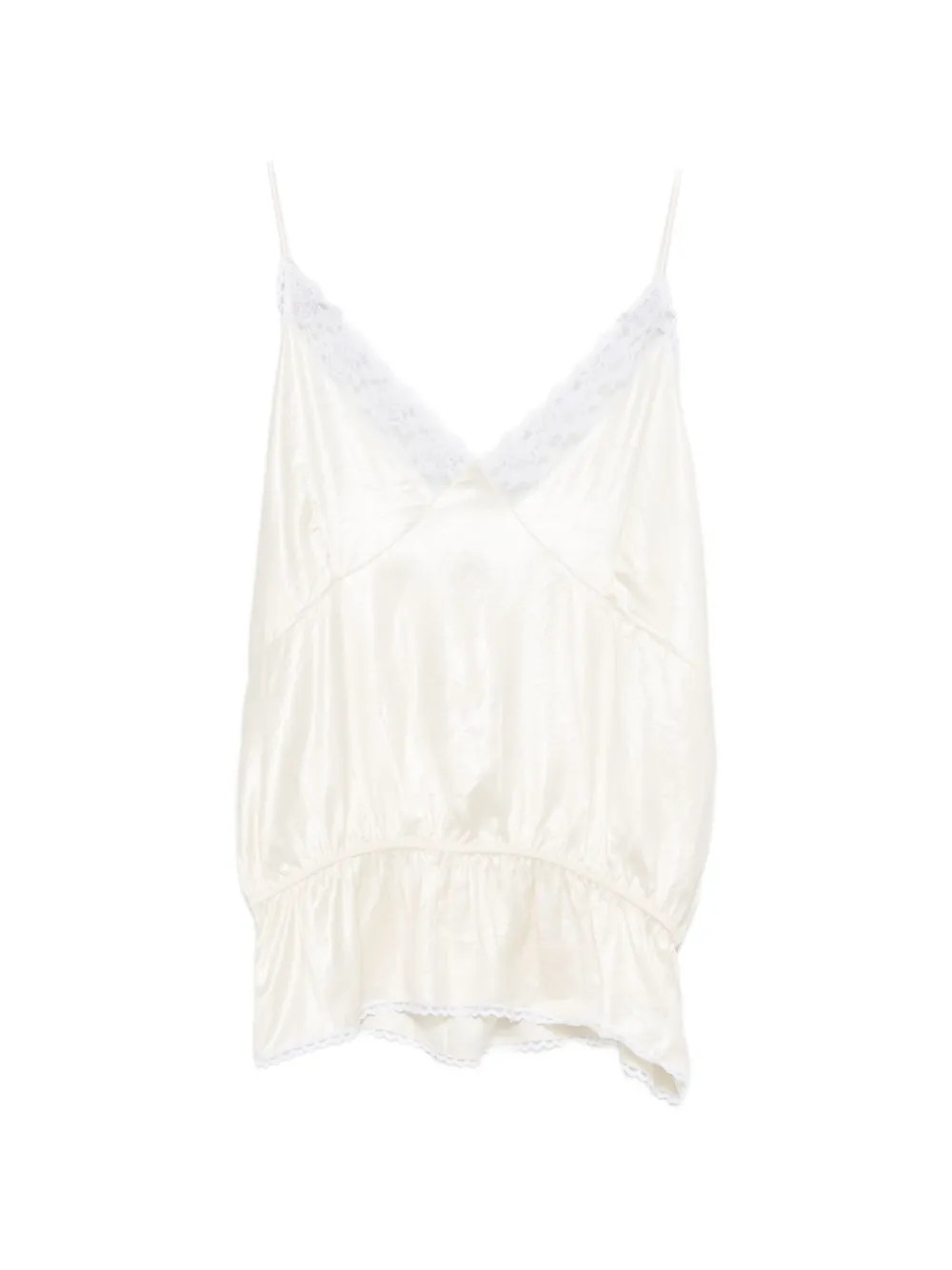 Magda Butrym Lace Trim Camisole | White | FARFETCH | Farfetch Global