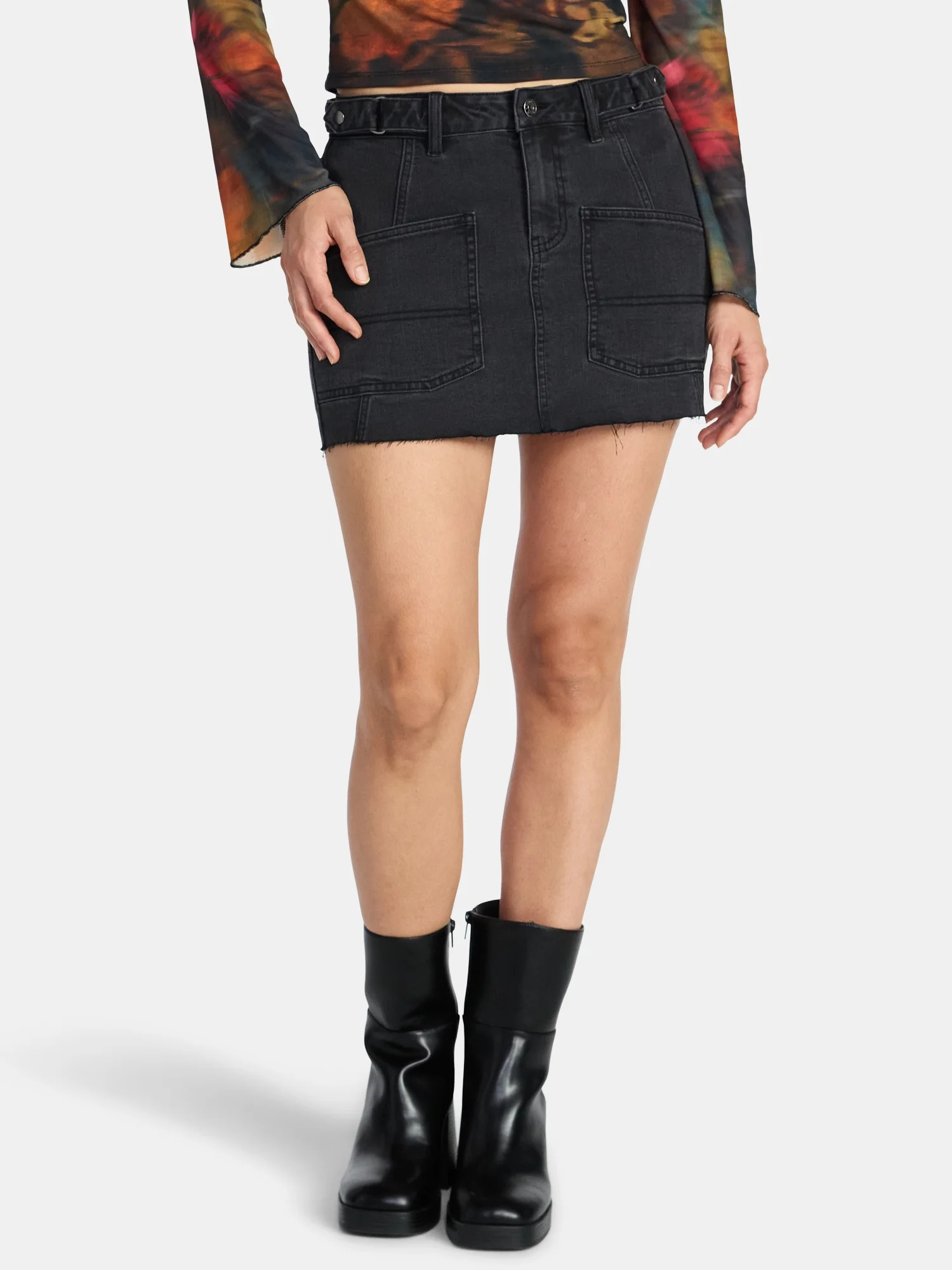 Madden NYC Women's Denim Pocket Skirt, Sizes XXS-XXL | Walmart (US)