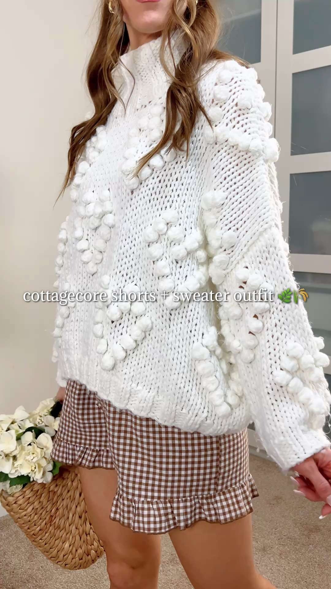 Cottagecore Shorts and Sweater Outfit 🌼🌿 This cozy turtleneck sweater paired with comfy shorts and clogs. Perfect for a casual day out or lounging at home. 
I'm in a size large-xlarge in the turtleneck. I'm in a size medium in the coffee color in the shorts. I sized up a half size in the clogs and am happy with how they fit. 
 

 #LTKootd #LTKSeasonal #LTKSaleAlert