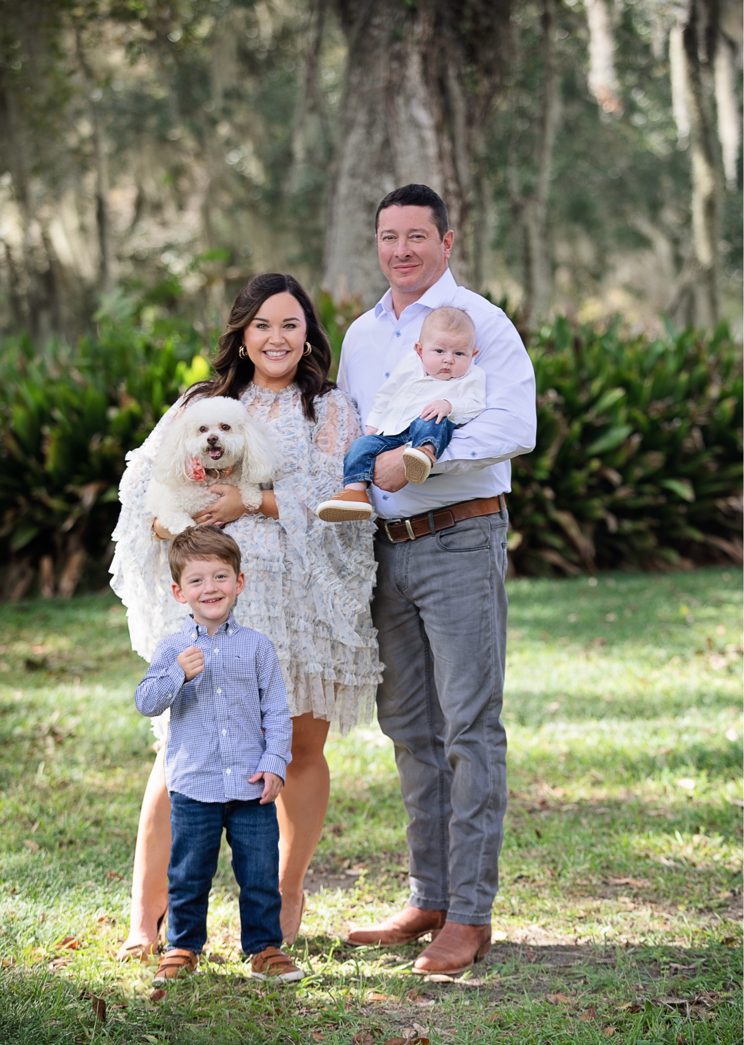 Family photos for this Christmas season!! This dress was such a beautiful neutral choice. Perfect for the fall but also classic for the rest of the year to have photos around the house! And of course, my favorite $7.99 Target earrings!!
#familyphotos #fall #womenfashion

#LTKFamily #LTKSeasonal #LTKHoliday