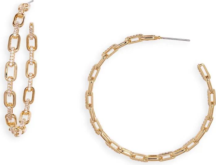 Nordstrom Pavé Link Hoop Earrings | Nordstrom | Nordstrom