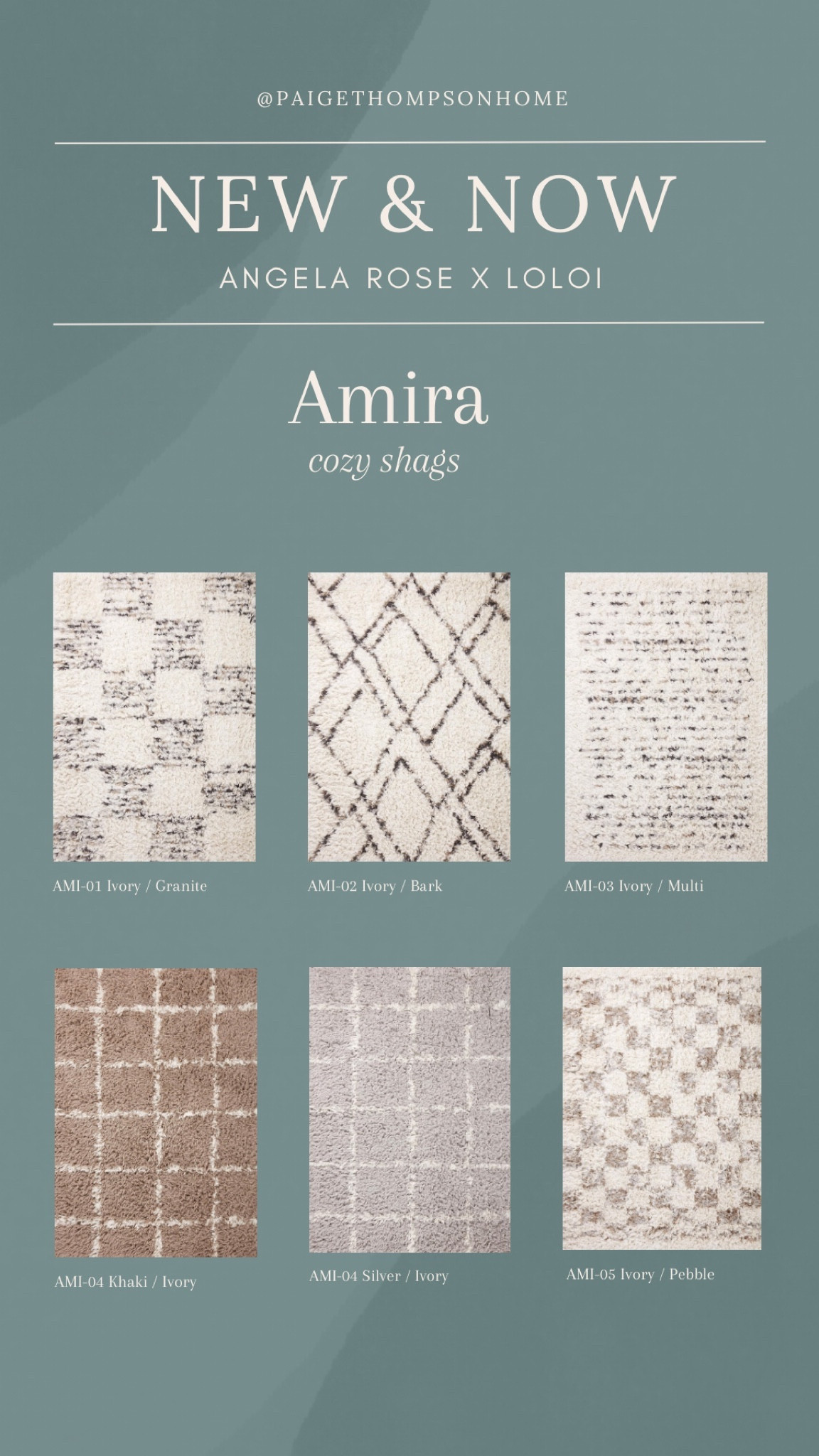 New & Now// Angela Rose x Loloi Amira Rug Collection just launched. Check out these hand shag rugs to cozy up any space.

Rug, living room, bedroom, home