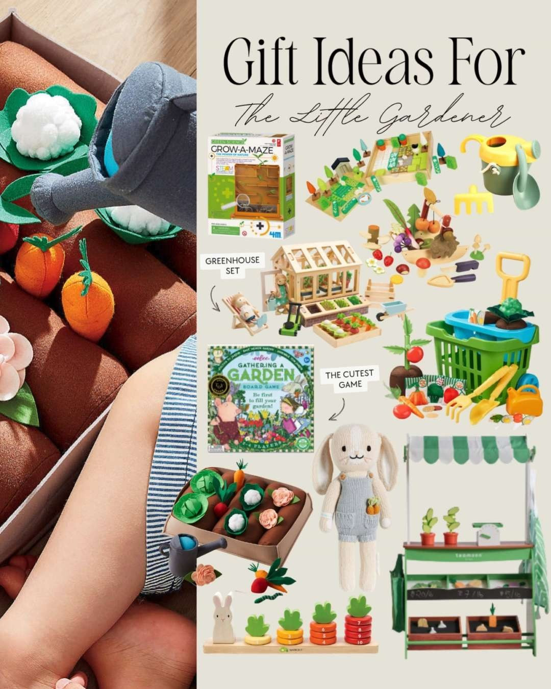 Gift ideas for the little gardener, gifts for kids, toddler toys, toddler gifts, gift for 3 year old, gift for 4 year old, gift for 5 year old, little kid gifts, garden gifts, gardening gifts, nature gifts, outdoor gifts, plant gifts, gifts for young kids, pretend play 

 

#LTKGiftGuide #LTKHoliday #LTKKids