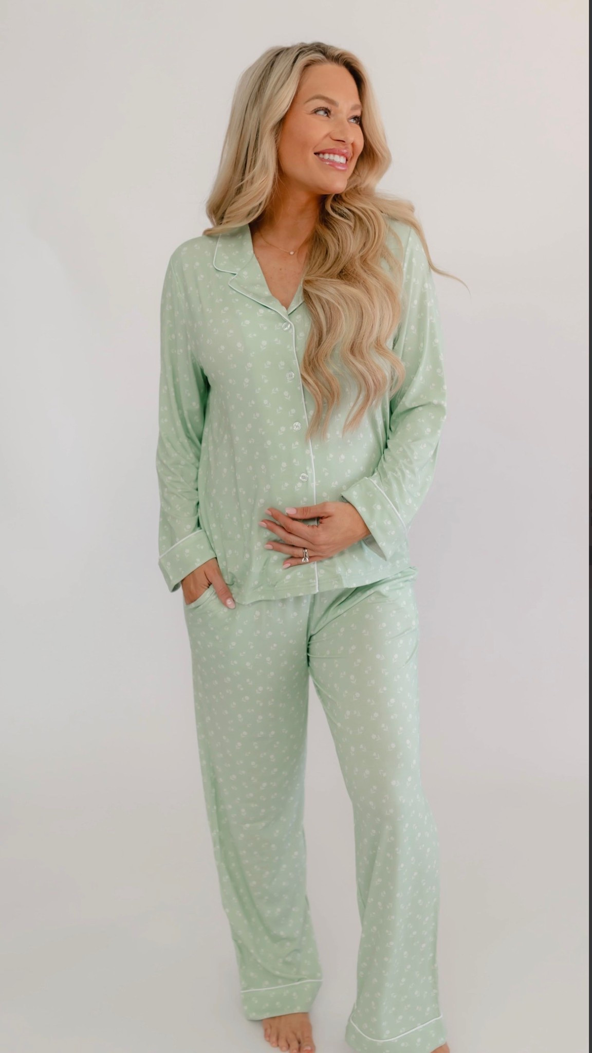 pregnancy friendly pjs by silks design 🤍 

#LTKBump #LTKootd
