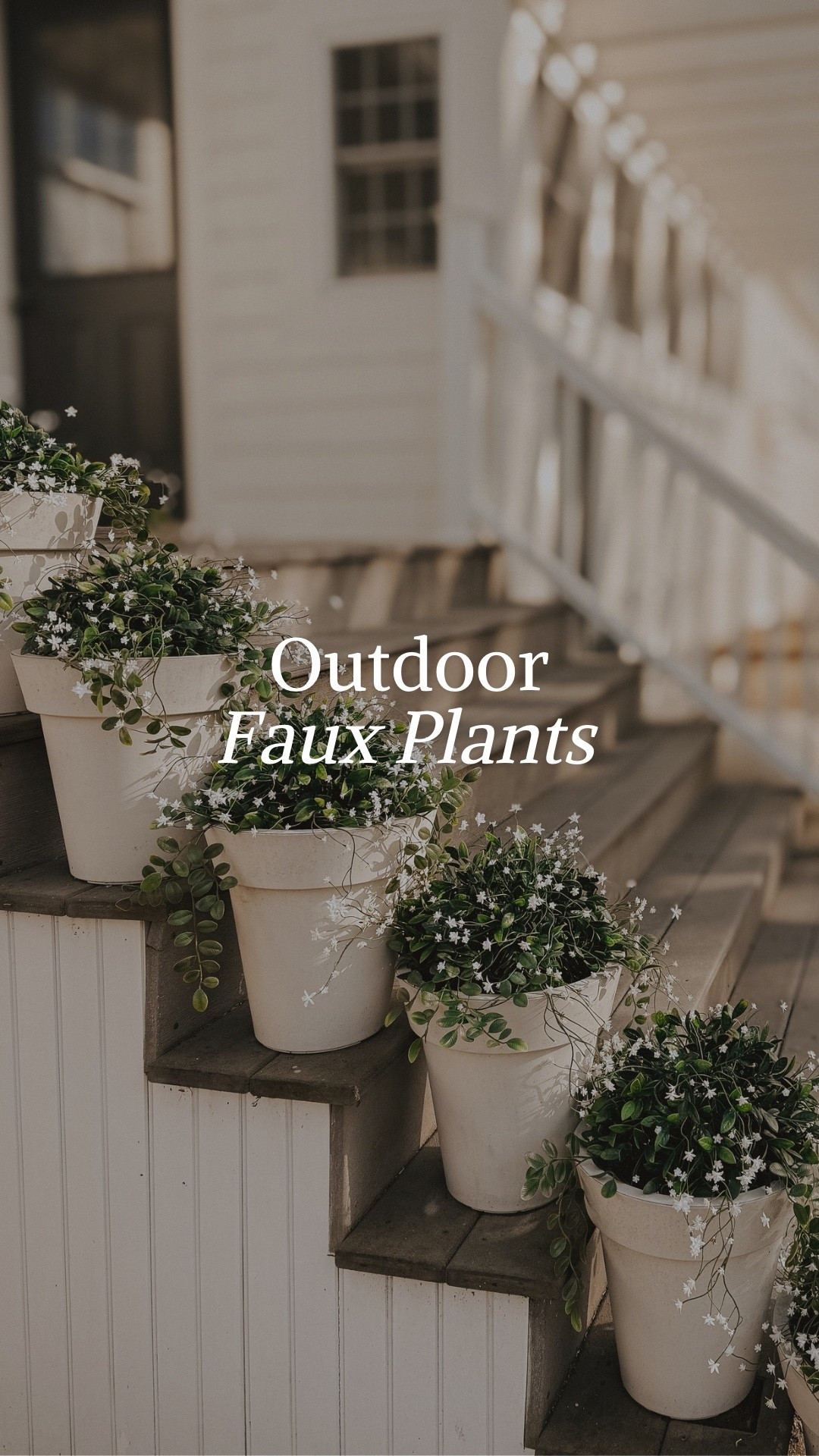 UV Resistant Outdoor Faux Plants for your spring front porch decor! 
