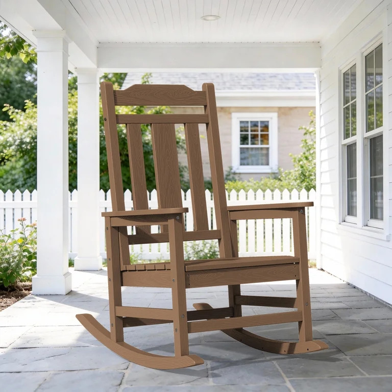 SERWALL Oversize Rocking Chairs, Outdoor Rocker for Porch, HDPE Rocking Chairs | Walmart (US)