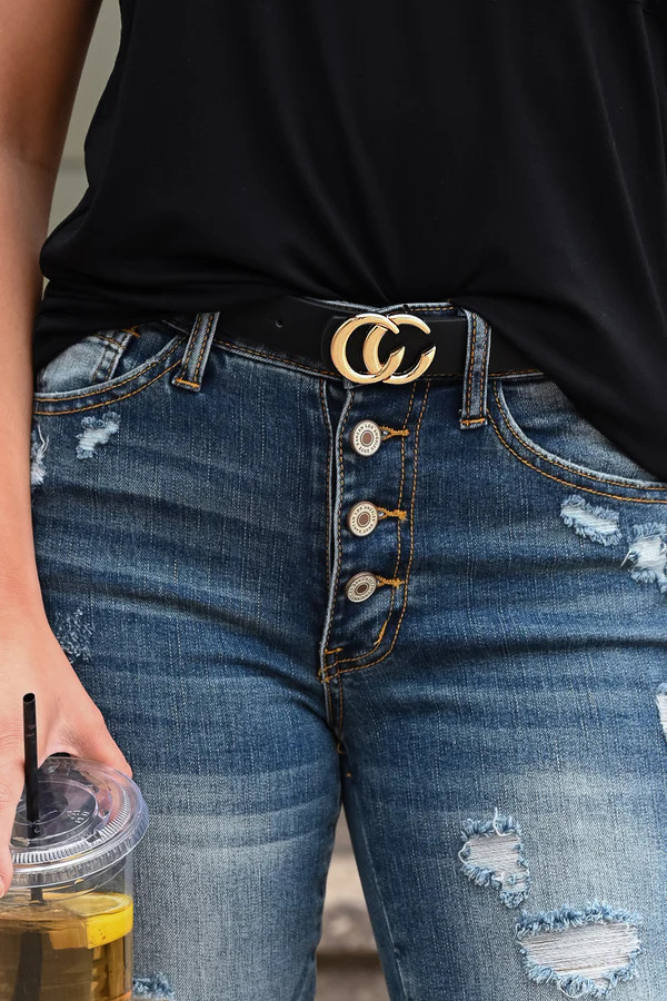 CC Skinny Belt - Black | Closet Candy Boutique US