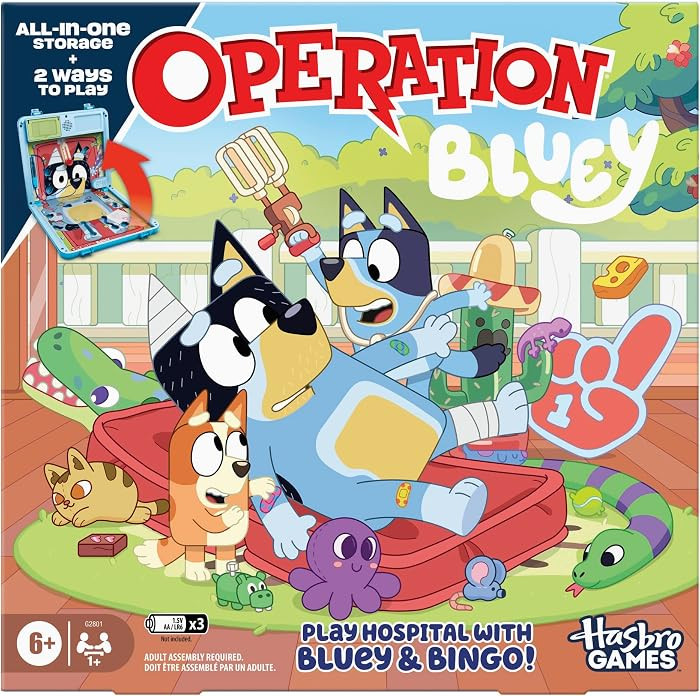 Operation Bluey Edition Board Game for Kids \u2013 Electronic Talking Game with All-in-1 Carrying... | Amazon (US)