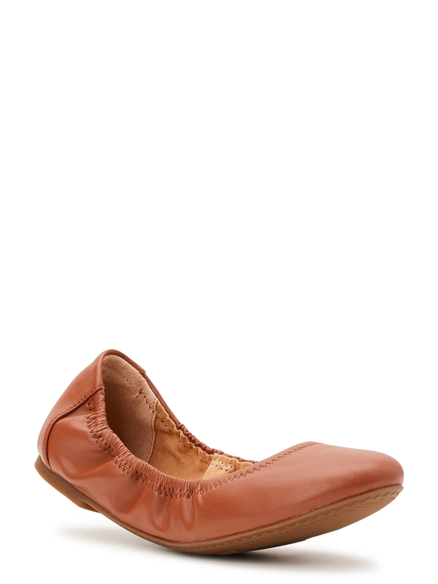Time and Tru Women's Scrunch Ballet Flats, Wide Width Available | Walmart (US)