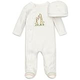 Little Me Unisex Baby 100% Cotton Scratch Free Tag 2-Piece Sleeper, Giraffe, Preemie | Amazon (US)
