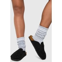 Womens Stripe Detail Slouchy Socks - Grey - One Size | boohoo (US & Canada)
