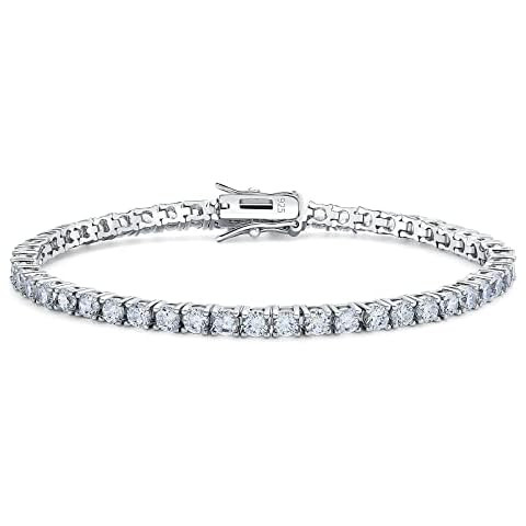 PAVOI 14K Gold Plated 3mm Cubic Zirconia Classic Tennis Bracelet | Gold Bracelets for Women | Siz... | Amazon (US)