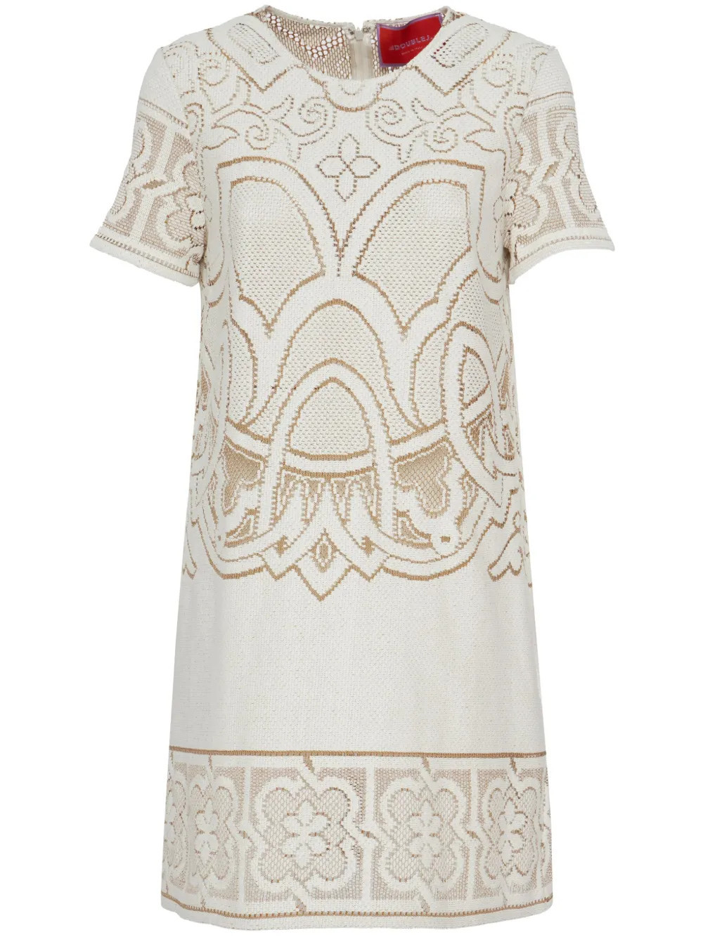 La DoubleJ Lacey cotton-blend T-shirt minidress - Neutrals | Farfetch Global