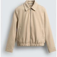 Zara - Faux Suede Quilted Jacket In Light Sand - Xl - Man | Zara UK