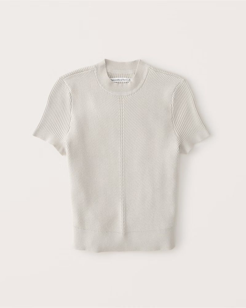 Elevated Ribbed Knit Tee | Abercrombie & Fitch (US)