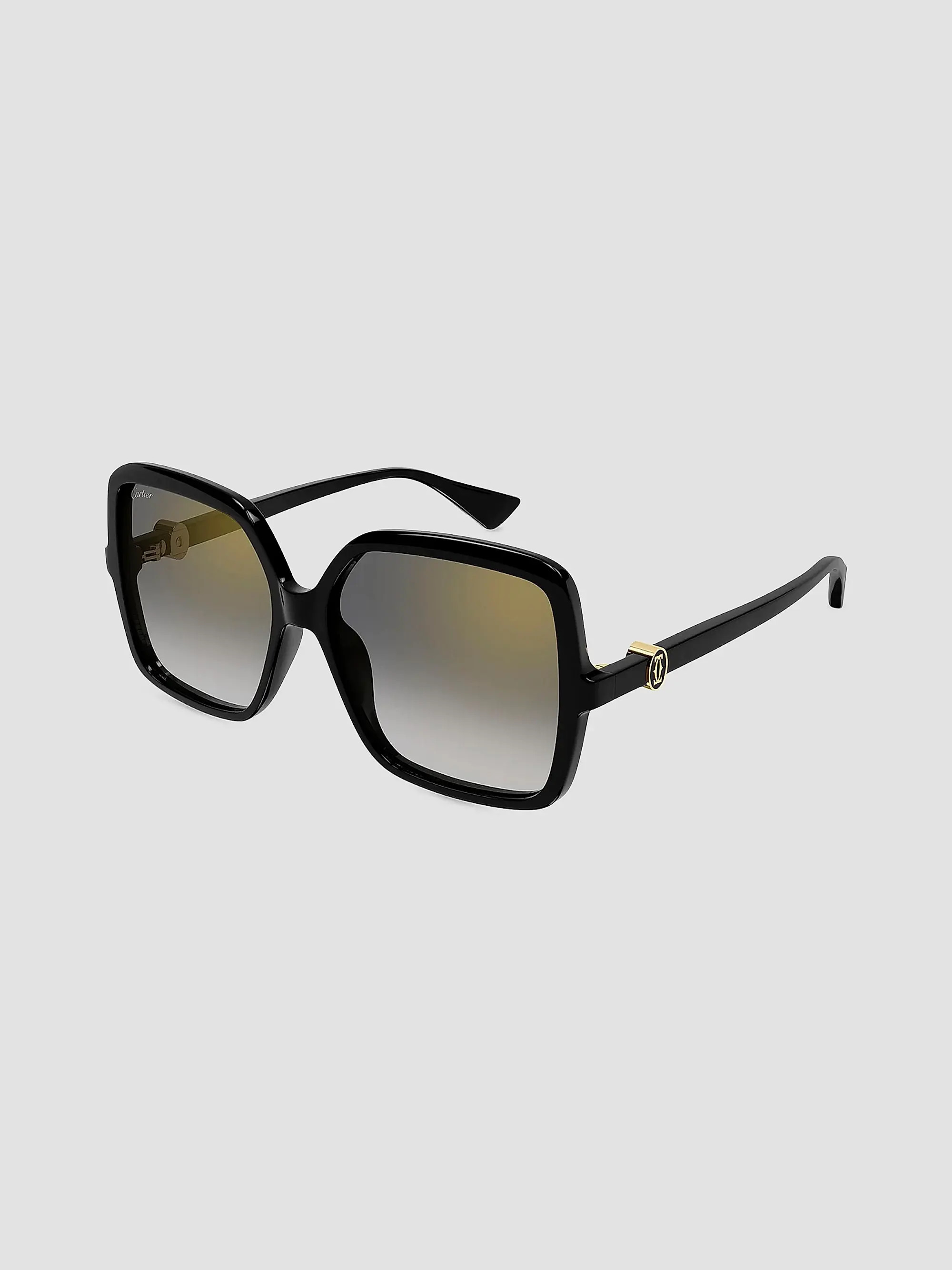 Cartier Double C 58MM Square Sunglasses | Saks Fifth Avenue | Saks Fifth Avenue