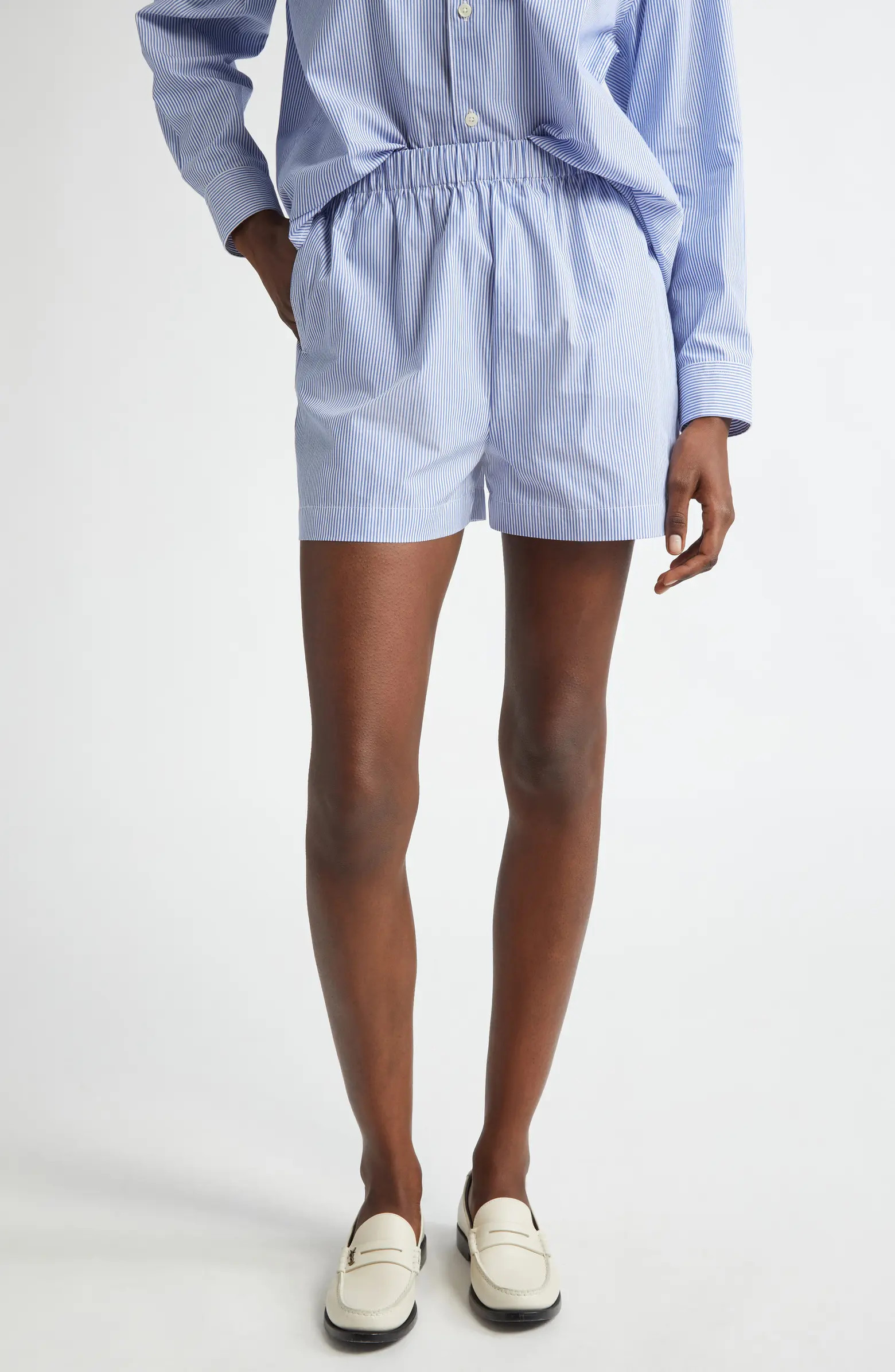 Sporty & Rich Poplin Logo Boxer Shorts | Nordstrom | Nordstrom