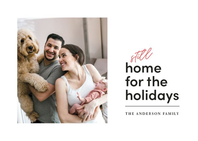 "still home again" - Customizable Holiday Photo Cards in White by Denise Malacrea. | Minted
