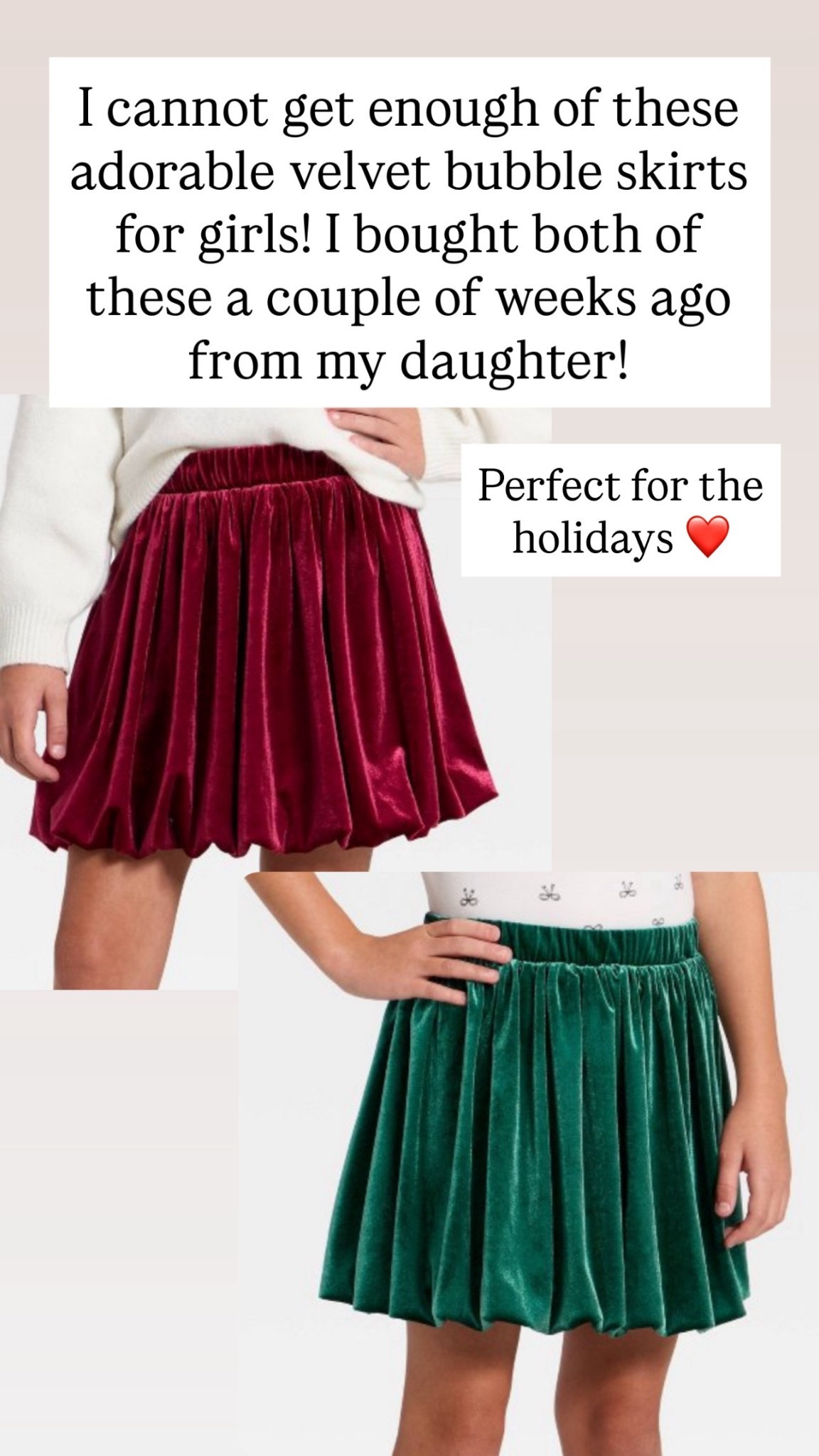 Cutest velvet bubble skirts 

#LTKSaleAlert #LTKHoliday #LTKKids