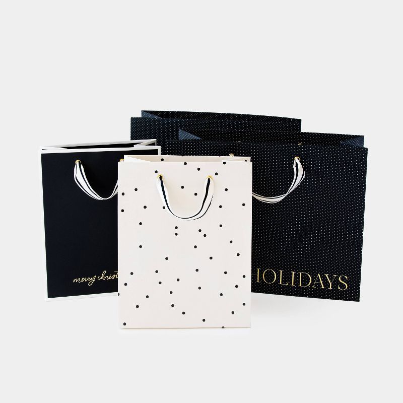 4 Bag Set Black and Cream (2 Cub, 2 Large Vogue) - Sugar Paper™ + Target | Target