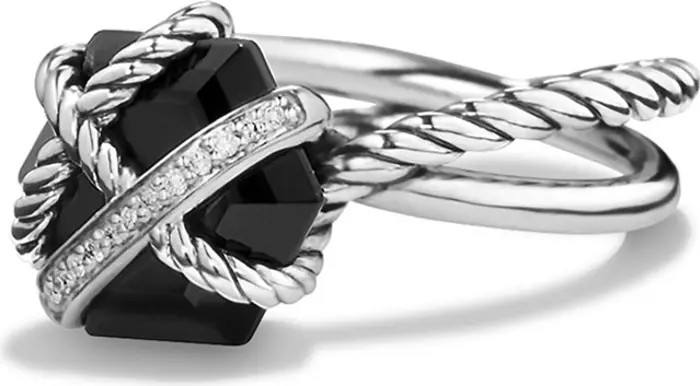 David Yurman Cable Wrap Ring with Semiprecious Stone and Diamonds | Nordstrom | Nordstrom