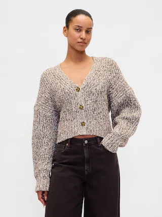 Cotton-Blend Crop Cardigan Sweater | Gap (US)