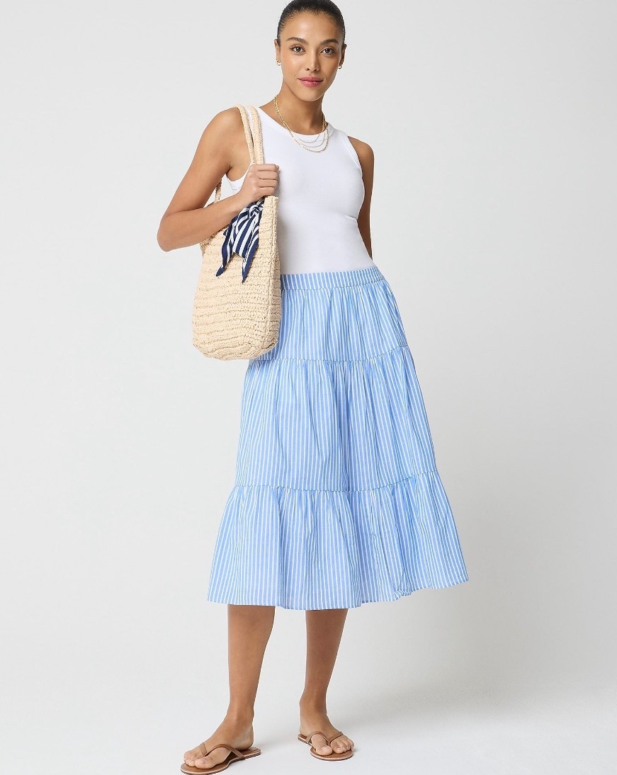 Tiered midi skirt 