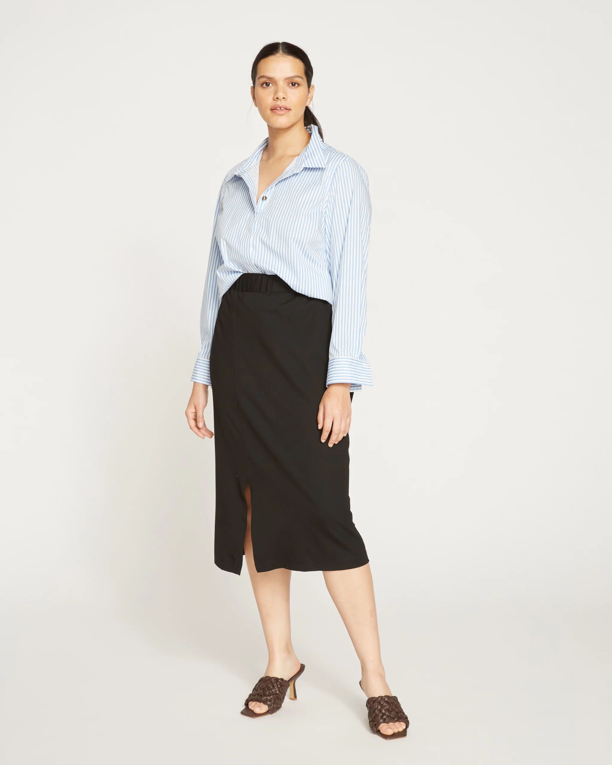 Desk-to-Dinner Ponte Skirt - Black | Universal Standard