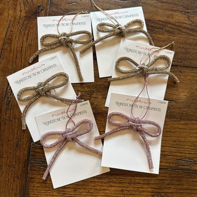 Target Bullseye Playground Lot (6) Christmas 2025 Rhinestone Bow Ornaments BNWT | eBay US