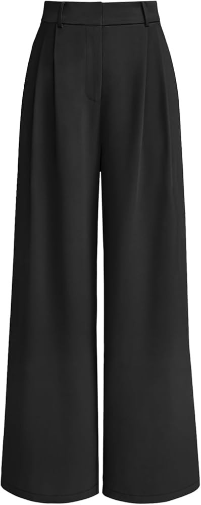 LILLUSORY Womens Wide Leg Dress Pants Hight Waisted Work Business Causal Loose Palazzo Trousers | Amazon (US)