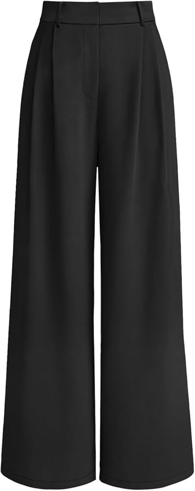 LILLUSORY Womens Wide Leg Dress Pants Hight Waisted Work Business Causal Loose Palazzo Trousers | Amazon (US)