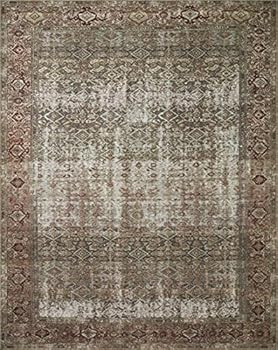 Amber Lewis x Loloi Georgie Collection GER-07 Moss / Salmon 8'4" x 11'6" Area Rug | Amazon (CA)