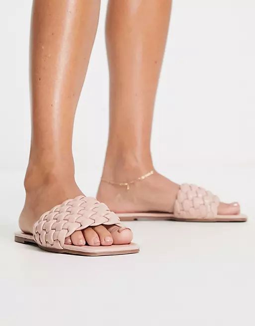 Urban Revivo braided flat sandals in beige | ASOS | ASOS (Global)