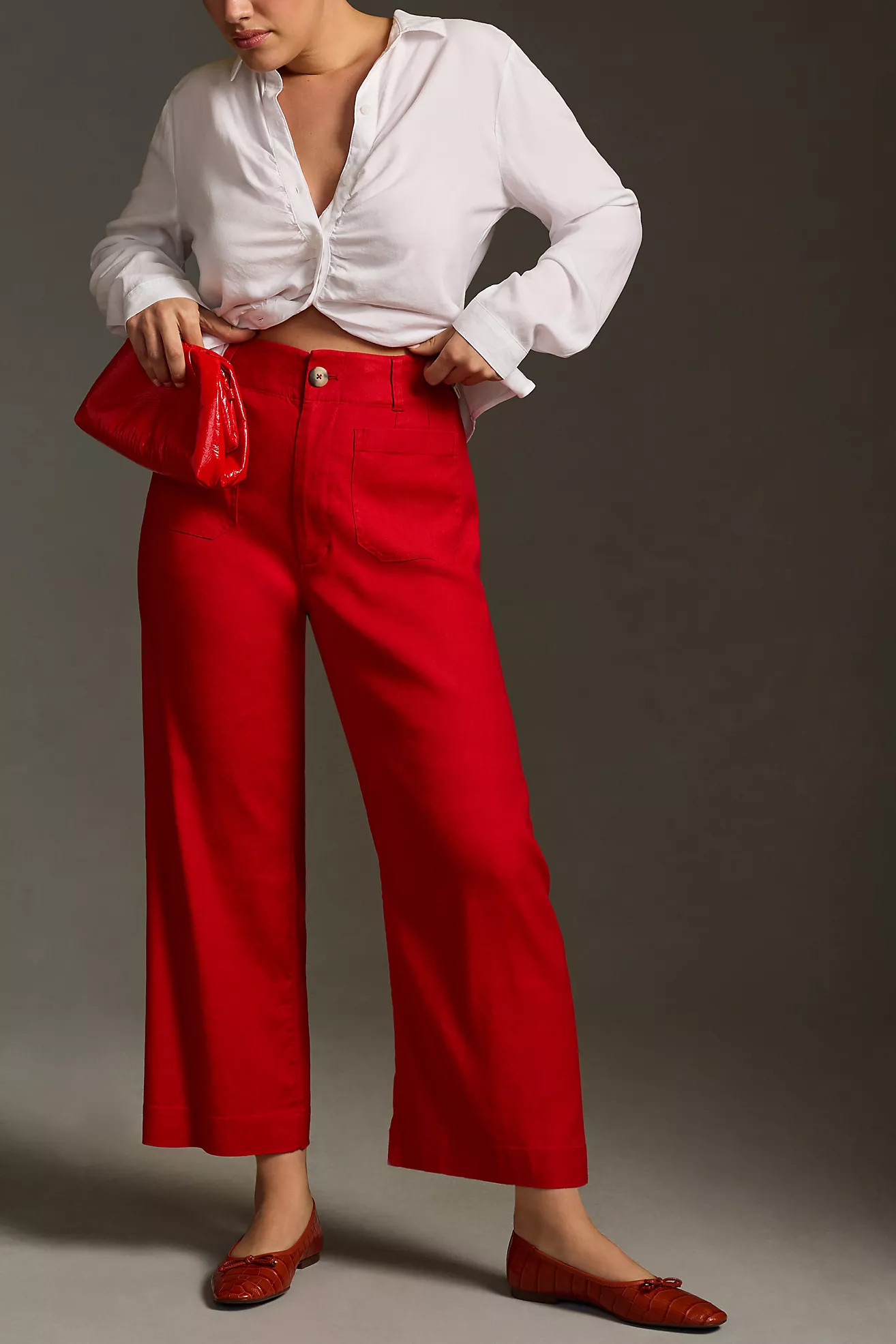 The Colette Cropped Wide-Leg Linen Pants by Maeve | Anthropologie (US)