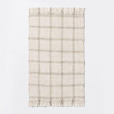 2'1"x3'2" Woven Indoor/Outdoor Rug with Fringe Linen - Threshold™ designed with Studio McGee | Target
