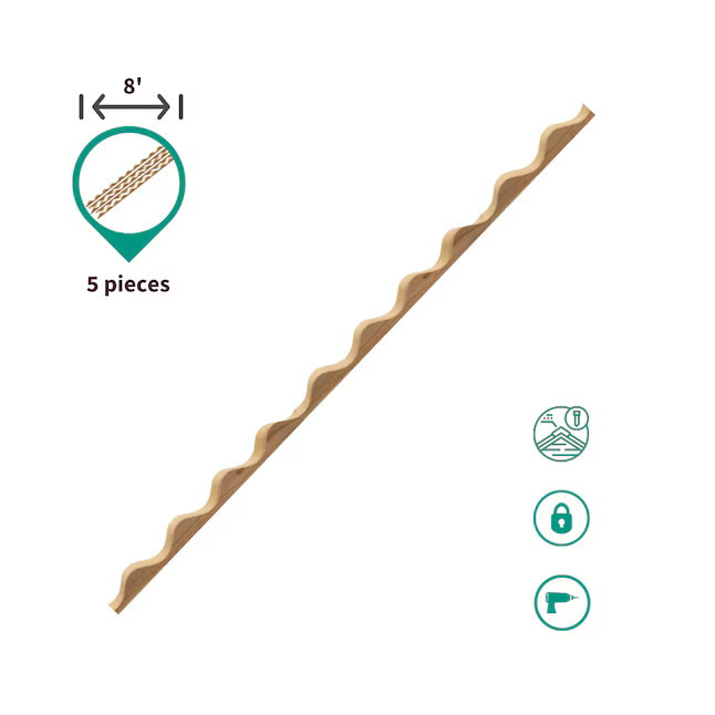 Tuftex Tuftex Horizontal Wood Closure Strip Wood Solid Roof Panel Closure Strip | Lowe's