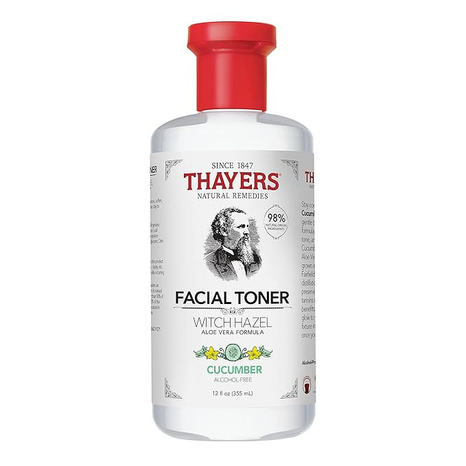 THAYERS Alcohol-Free, Hydrating Cucumber Witch Hazel Facial Toner with Aloe Vera Formula, Vegan, ... | Amazon (US)