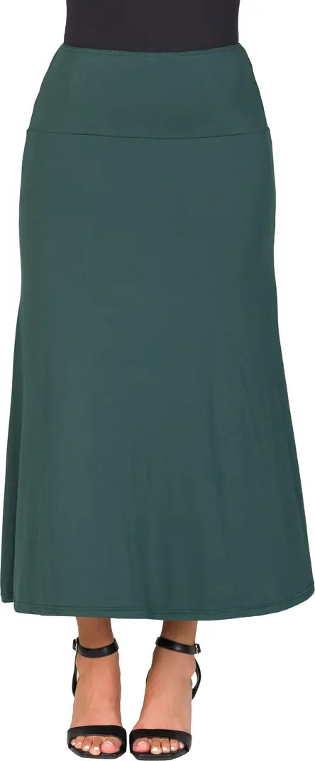 24seven Comfort Apparel Elastic Waist Maxi Skirt | Nordstrom | Nordstrom